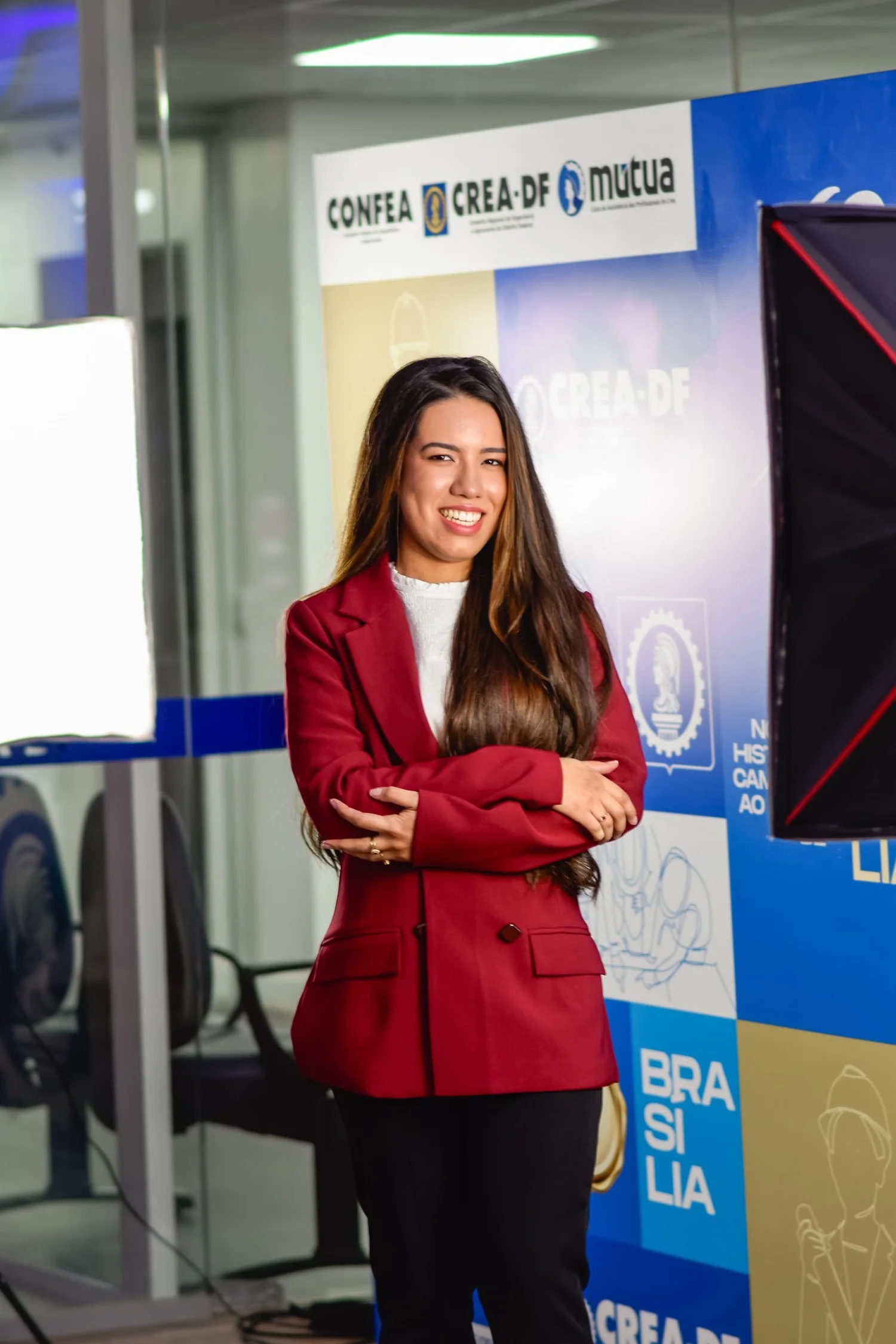 Palestrante em evento institucional